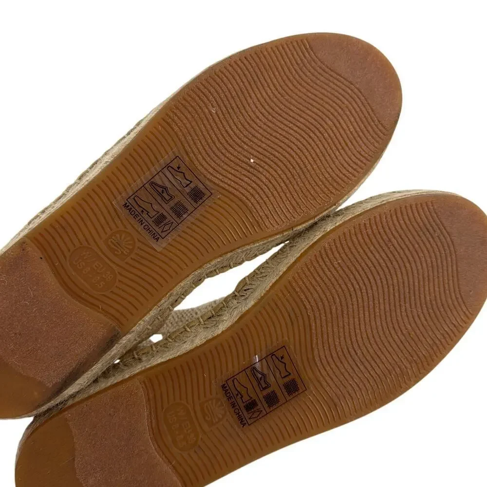 Soludos Women's La Concha Ivory The Original Espadrille Flats Size 8-8.5